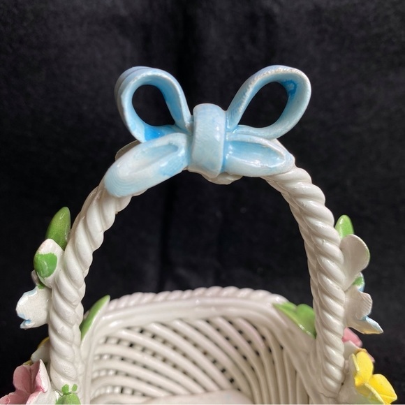 Nuova Capodimonte Italy woven basket exquisite workmanship - Picture 8 of 15